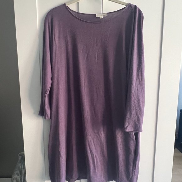 Wilfred Free (Aritzia) Long Sleeve Tunic/Swing Dress- Purple XXS - Picture 1 of 4